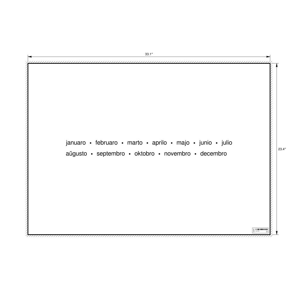 Leskoff Months of the Year Poster, Esperanto-Labeled, image 1 of 1