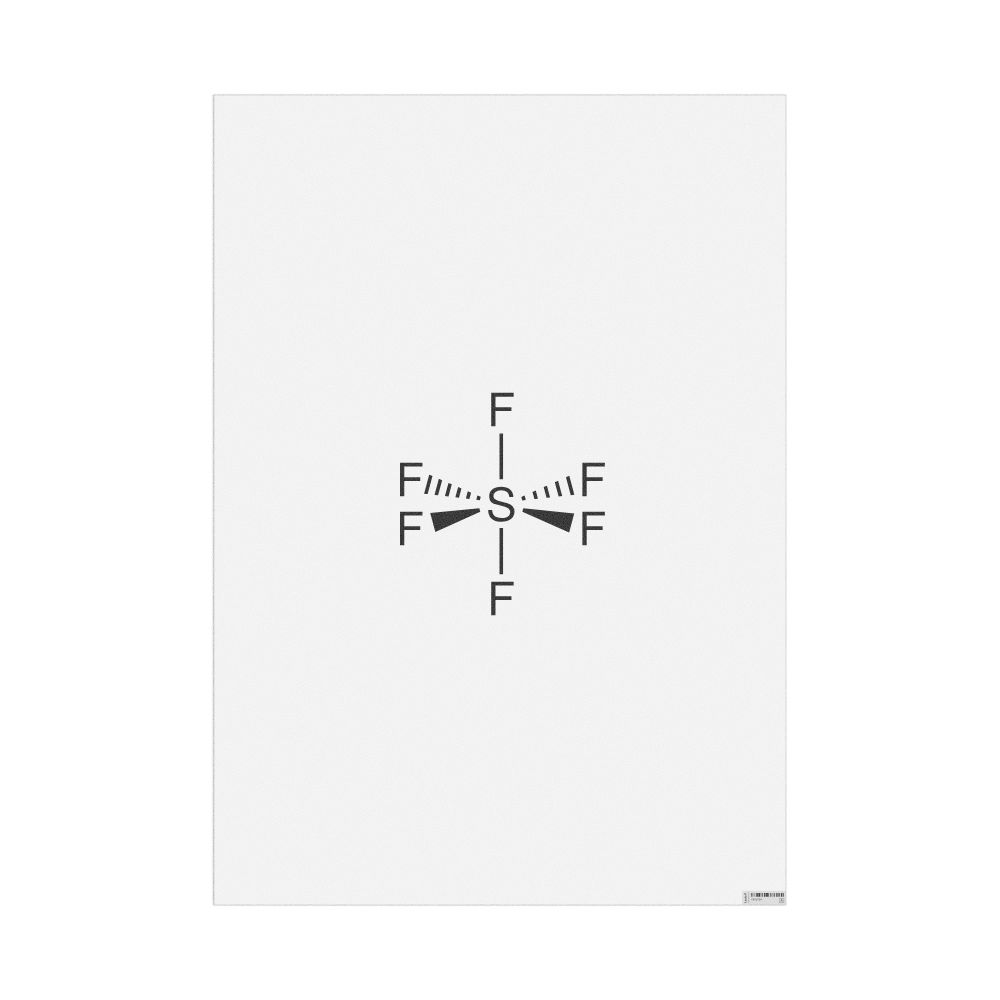 Leskoff Sulfur Hexafluoride Molecule Poster, 2D Structure, image 1 of 1