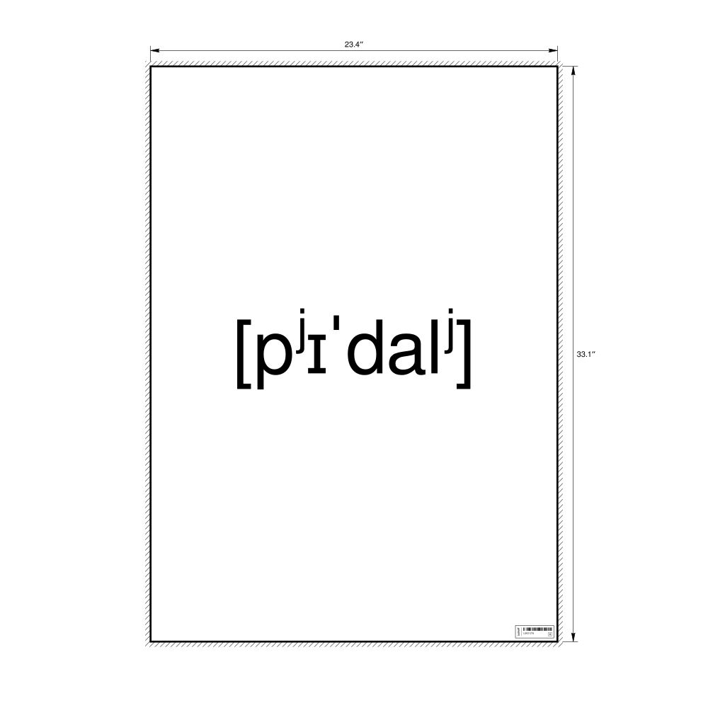 Leskoff педаль IPA Transcription Poster, image 1 of 1