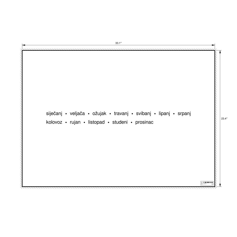 Leskoff Months of the Year Poster, Croatian-Labeled, image 1 of 1