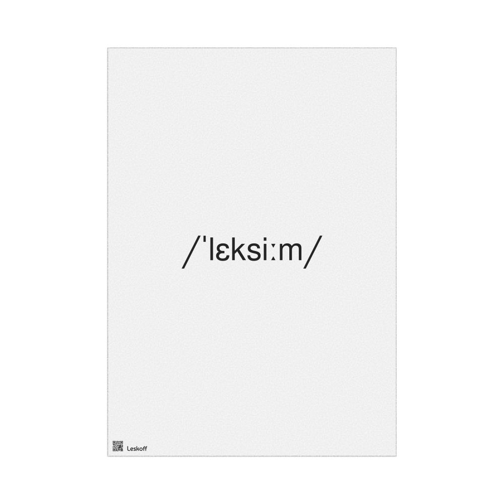 Leskoff lexeme IPA Transcription Poster, image 1 of 1