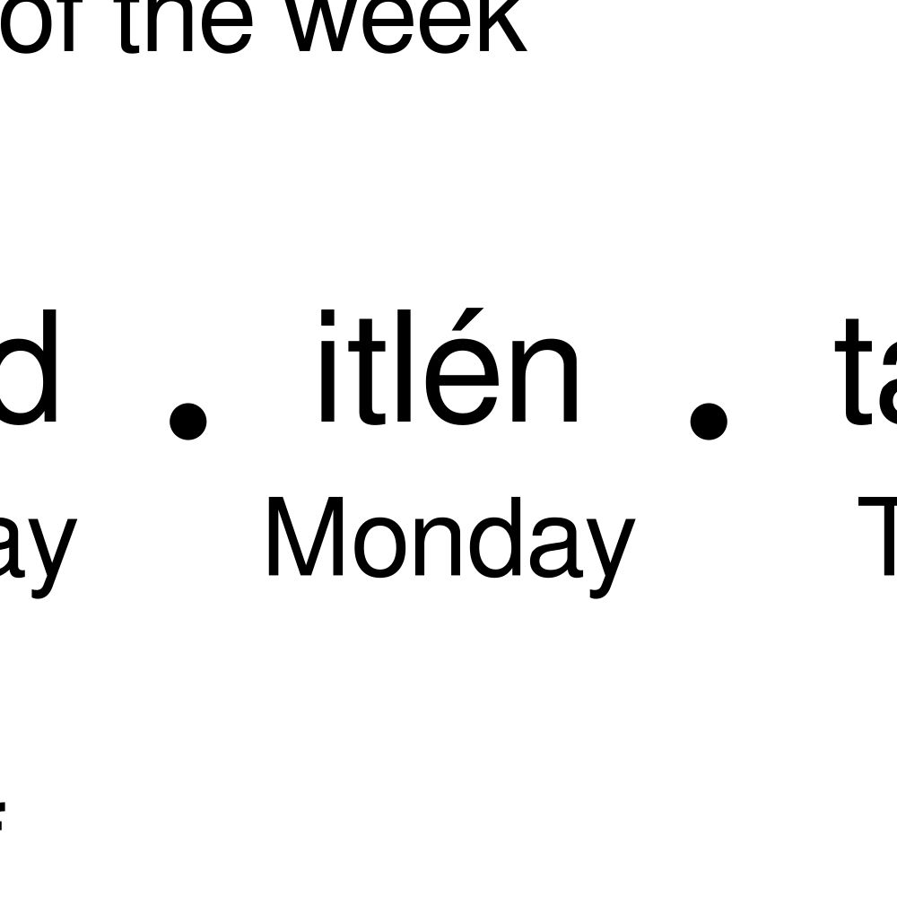 Leskoff Days of the Week Poster, Afar/English-Labeled, image 2 of 2