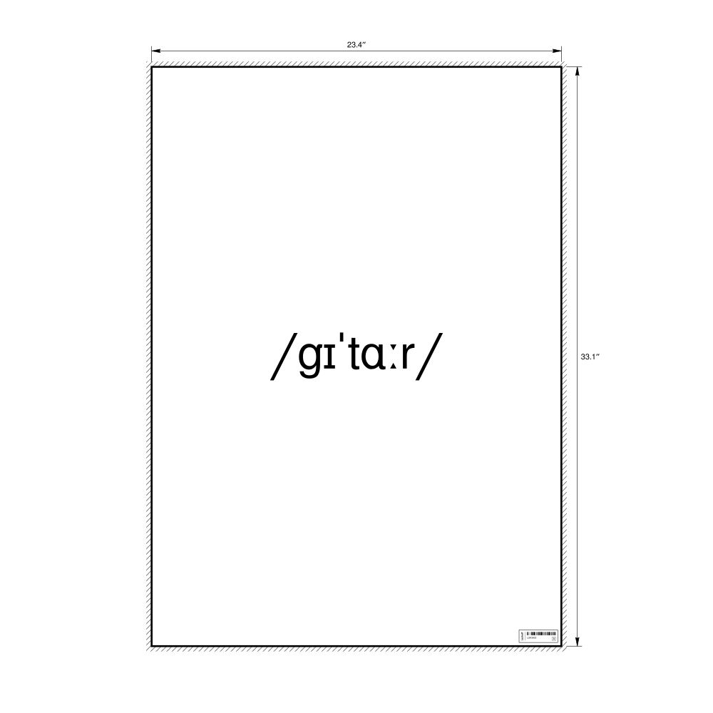 Leskoff guitar IPA Transcription Poster, image 1 of 1