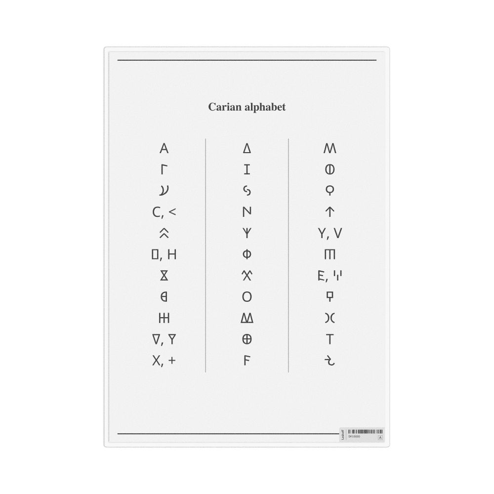Leskoff Carian Alphabet Chart, image 1 of 1