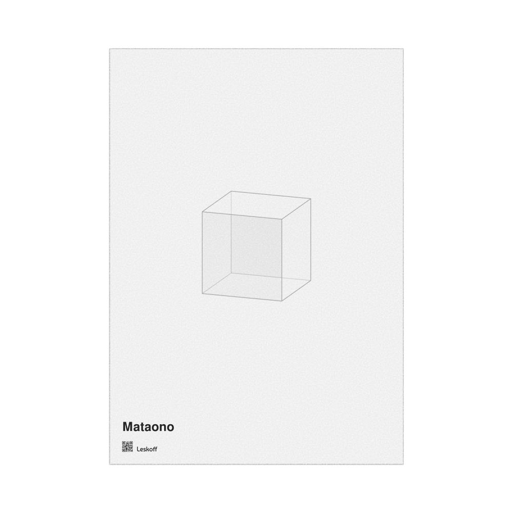 Leskoff Cube Poster, Graphic Style, Translucent Material, Māori-Labeled, image 1 of 1
