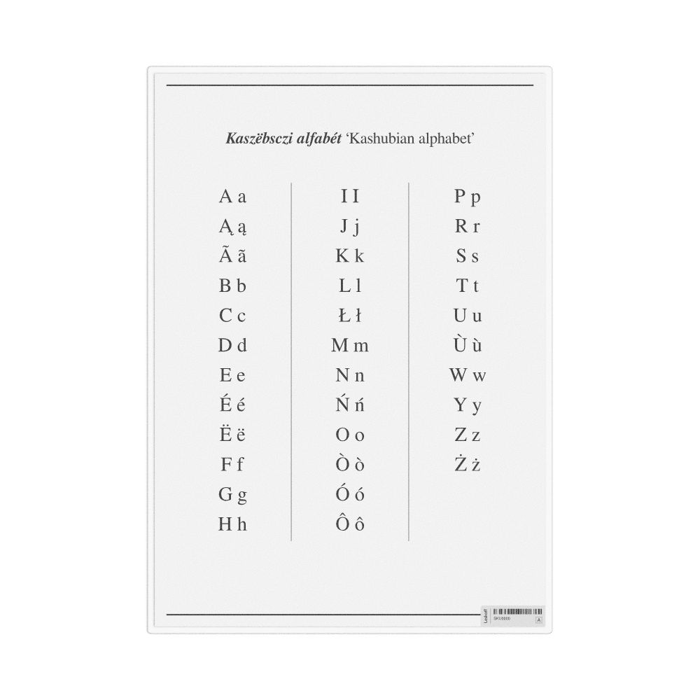 Leskoff Kashubian Alphabet Chart, image 1 of 1