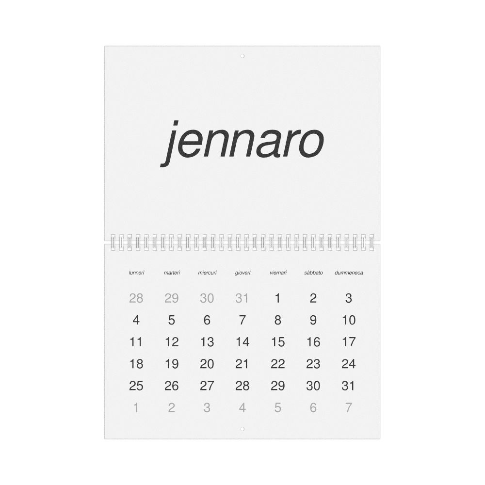 Leskoff 2027 Wall Calendar, Neapolitan-Labeled, Monday-Start Layout, Wire-Bound, 11.7 x 8.3 in (29.7 x 21.0 cm), image 1 of 1
