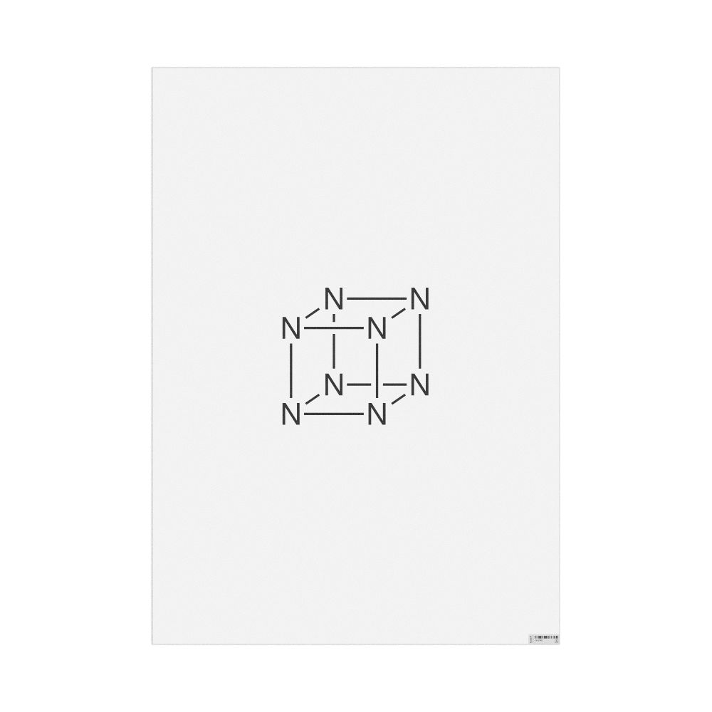 Leskoff Octaazacubane Molecule Poster, 2D Structure, image 1 of 1