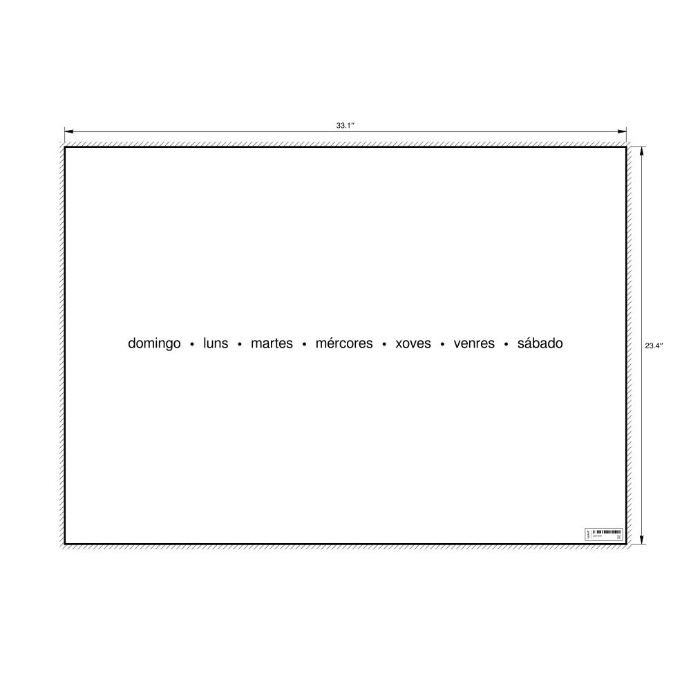 Leskoff Days of the Week Poster, Galician-Labeled, image 1 of 1