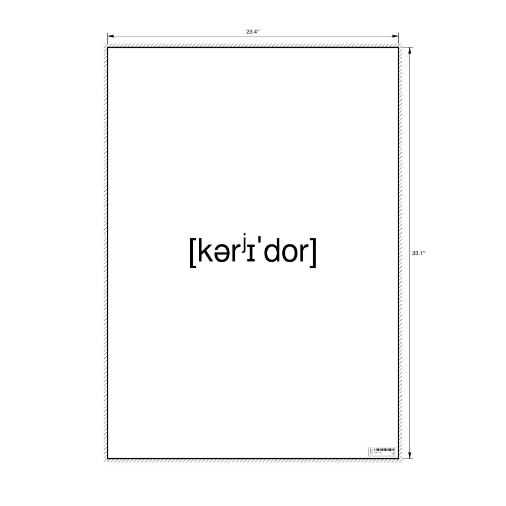 Leskoff коридор IPA Transcription Poster, image 1 of 1