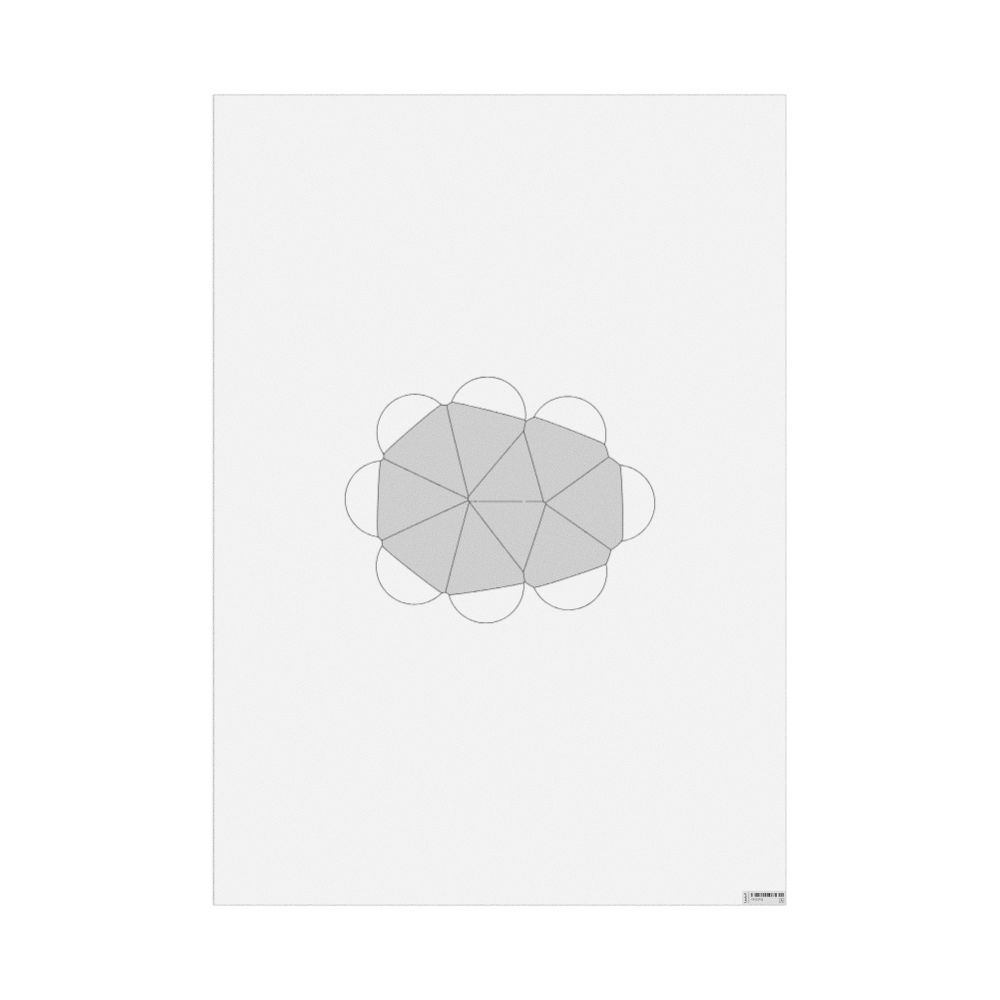 Leskoff Azulene Molecule Poster, Space-Filling Model, image 1 of 1