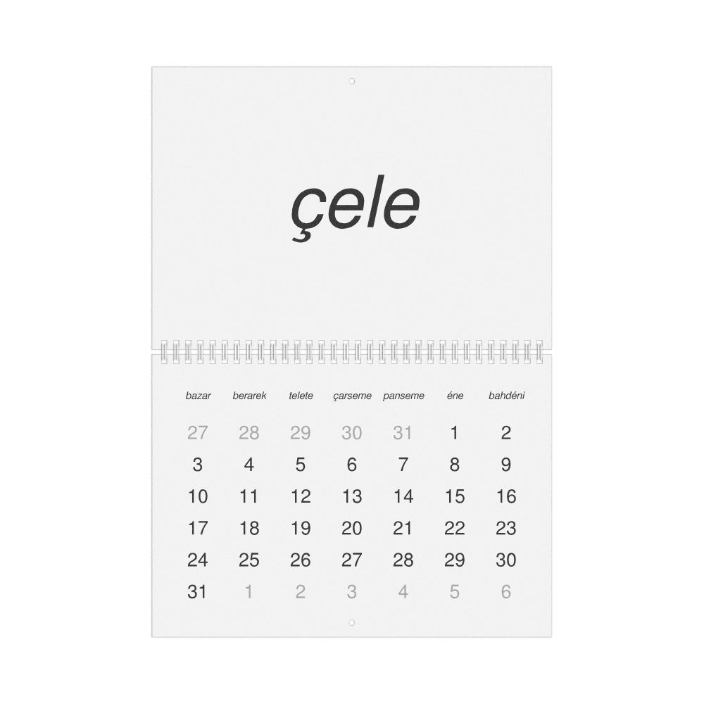 Leskoff 2027 Wall Calendar, Zaza-Labeled, Sunday-Start Layout, Wire-Bound, 11.7 x 8.3 in (29.7 x 21.0 cm), image 1 of 1