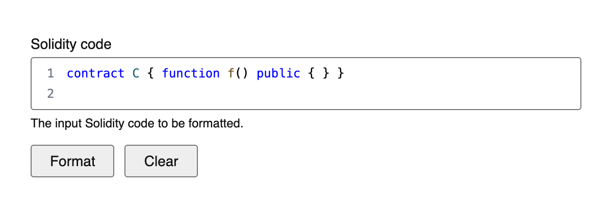 Solidity Formatter