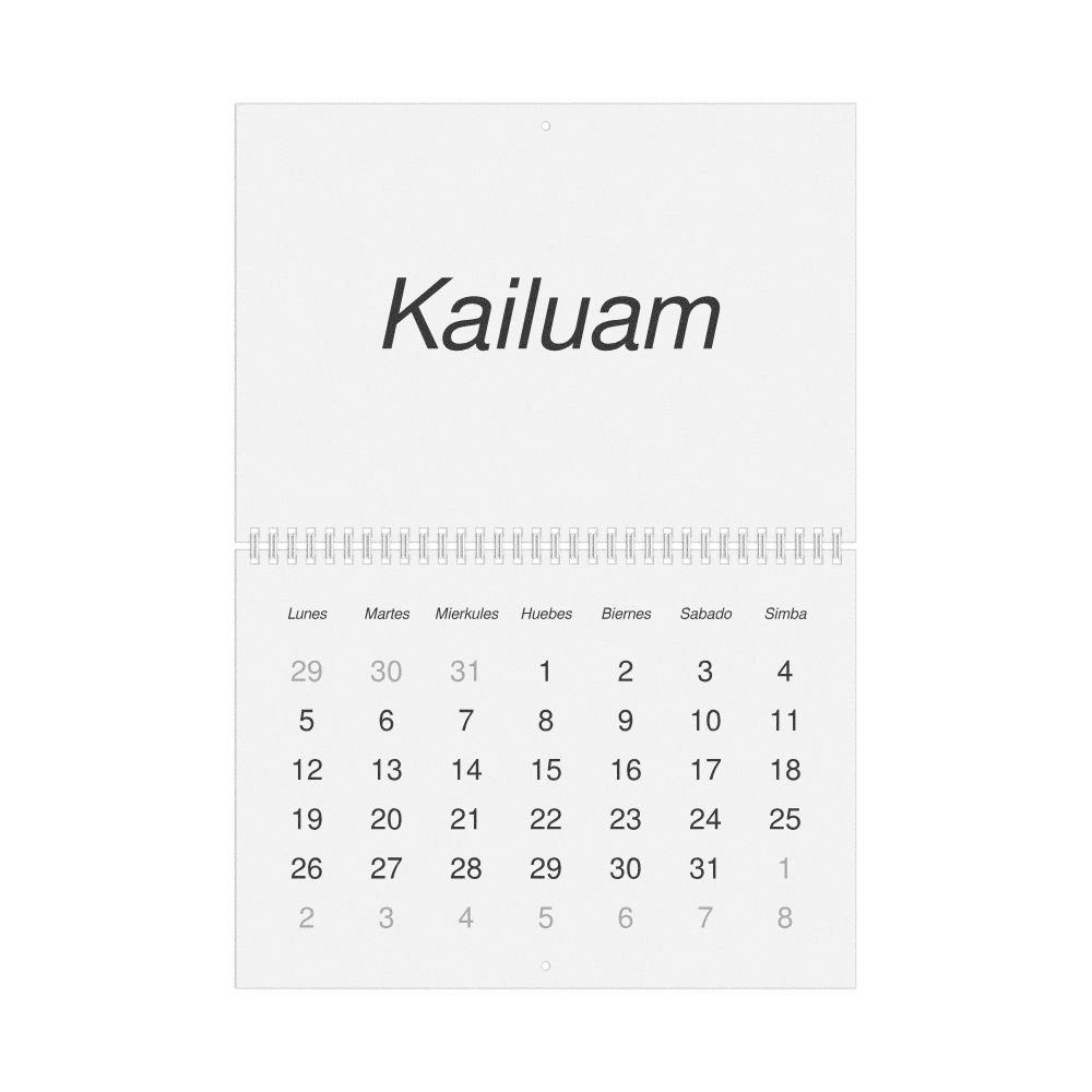 Leskoff 2026 Wall Calendar, Pangasinan-Labeled, Monday-Start Layout, Wire-Bound, 11.7 x 8.3 in (29.7 x 21.0 cm), image 1 of 1