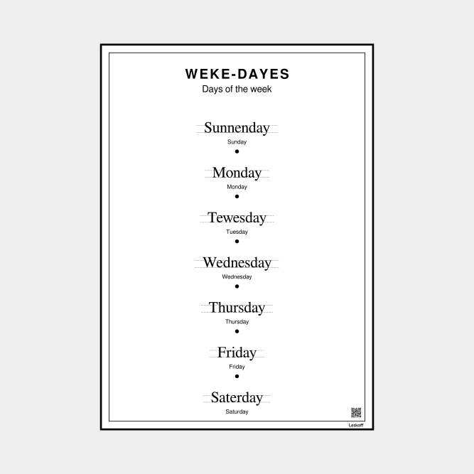 Leskoff Days of the Week image 1 of 1