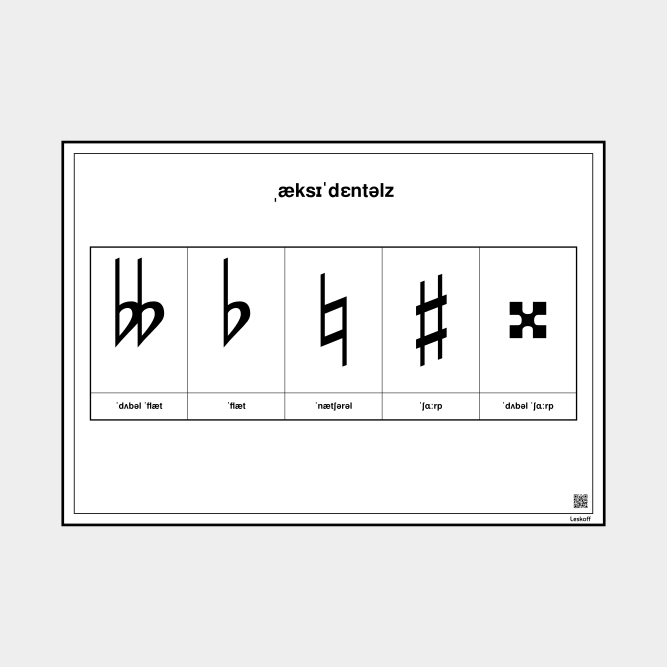 Leskoff Accidentals Chart image 1 of 1