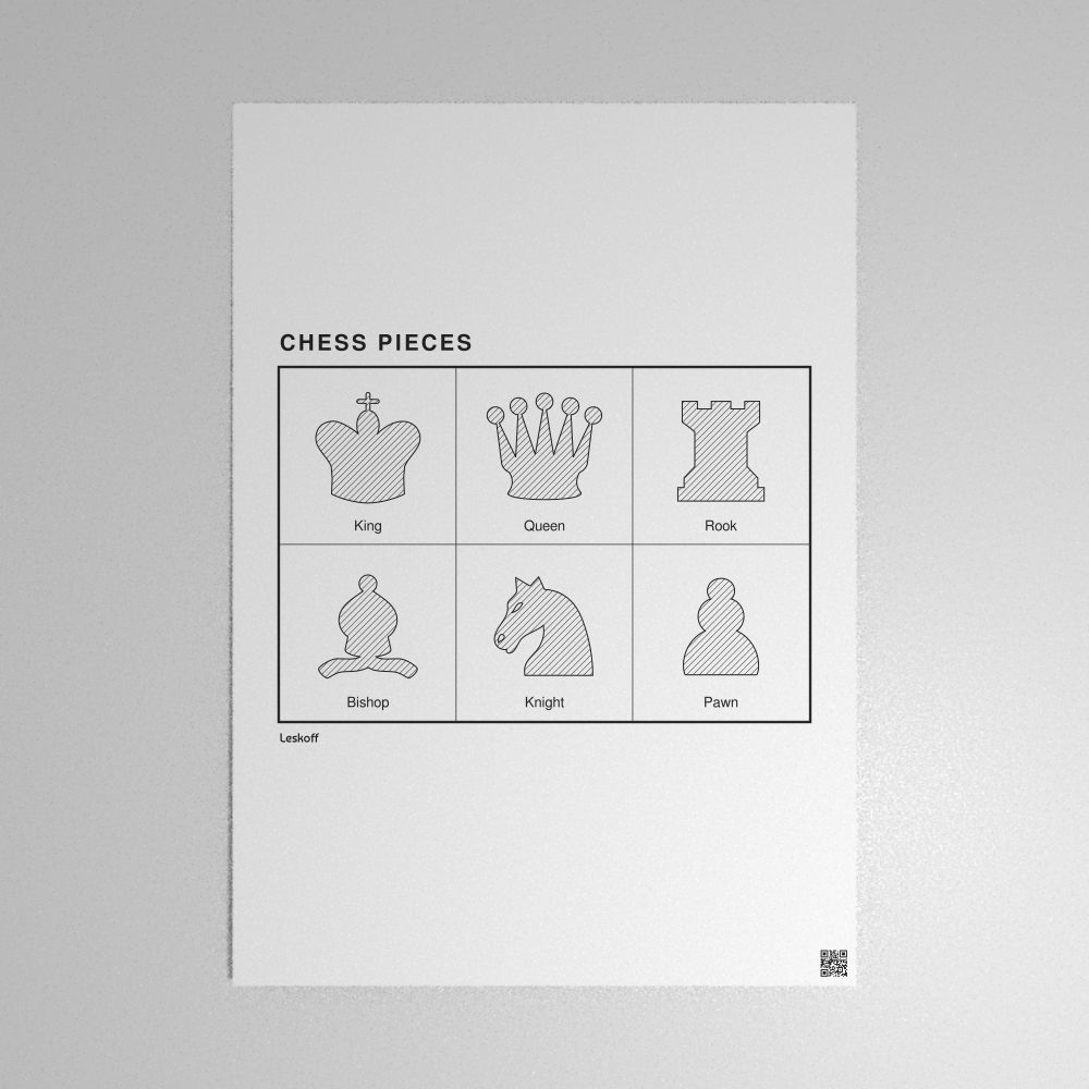 Leskoff Chess Pieces Poster image 1 of 2