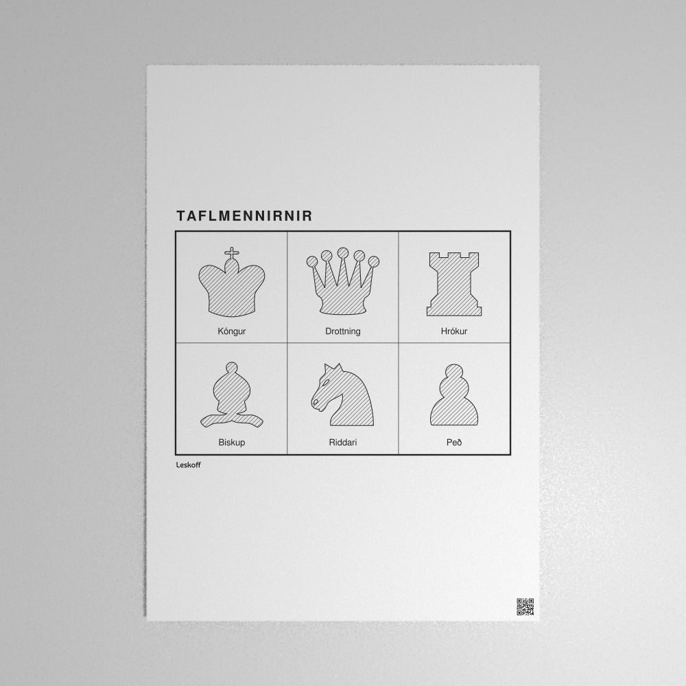 Leskoff Chess Pieces Poster image 1 of 2