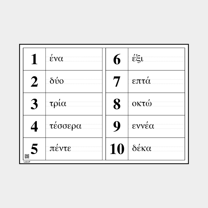 Leskoff Numbers 1–10 image 1 of 1