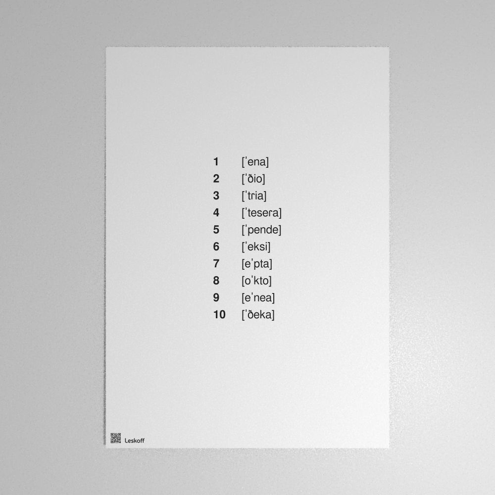 Leskoff Numbers 1–10 Poster image 1 of 1