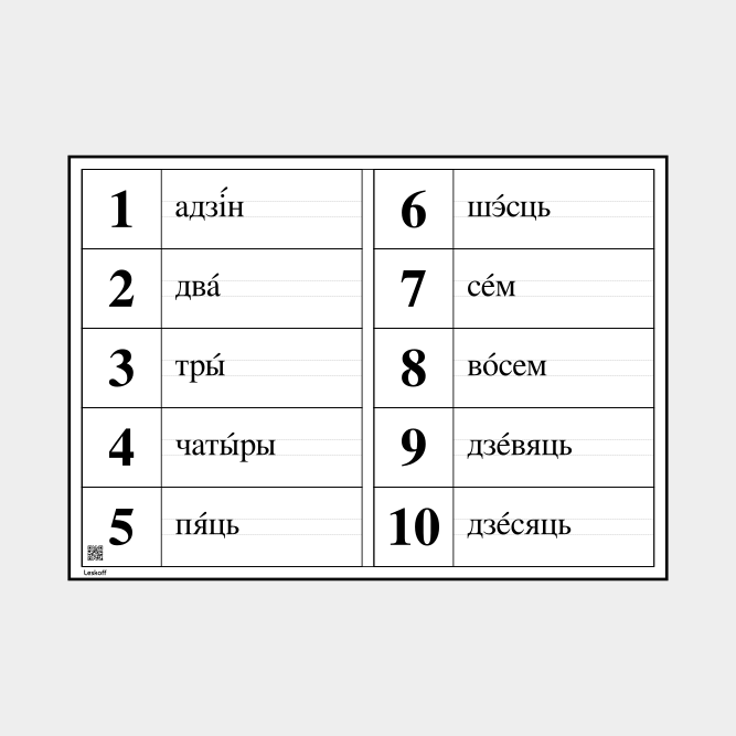 Leskoff Numbers 1–10 image 1 of 1