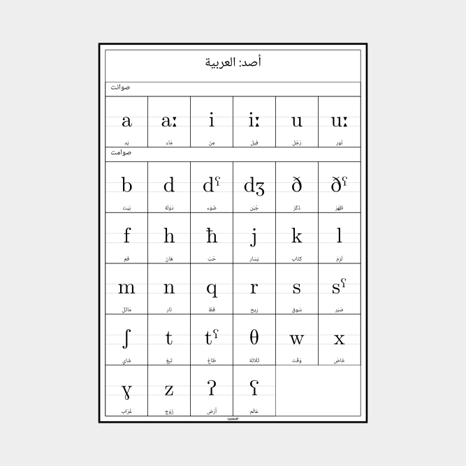 Leskoff IPA for Arabic image 1 of 1