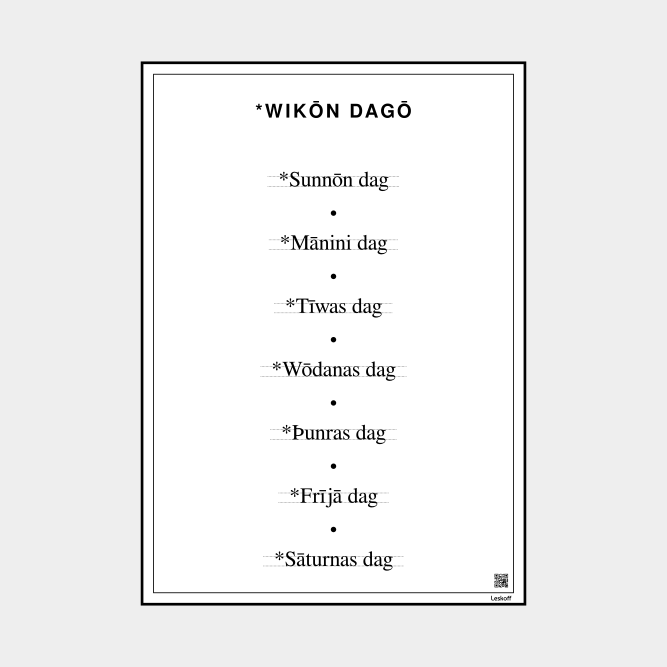 Leskoff Days of the Week image 1 of 1