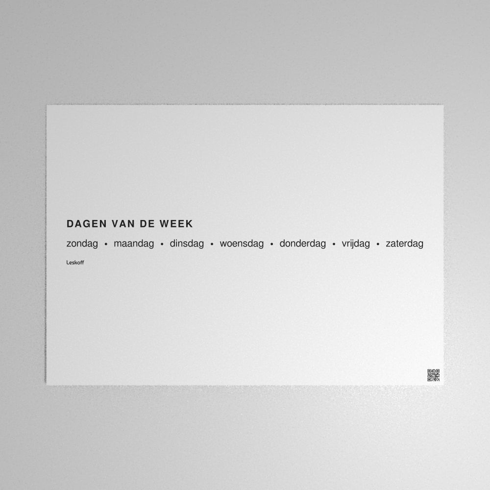 Leskoff Days of the Week Poster image 1 of 2
