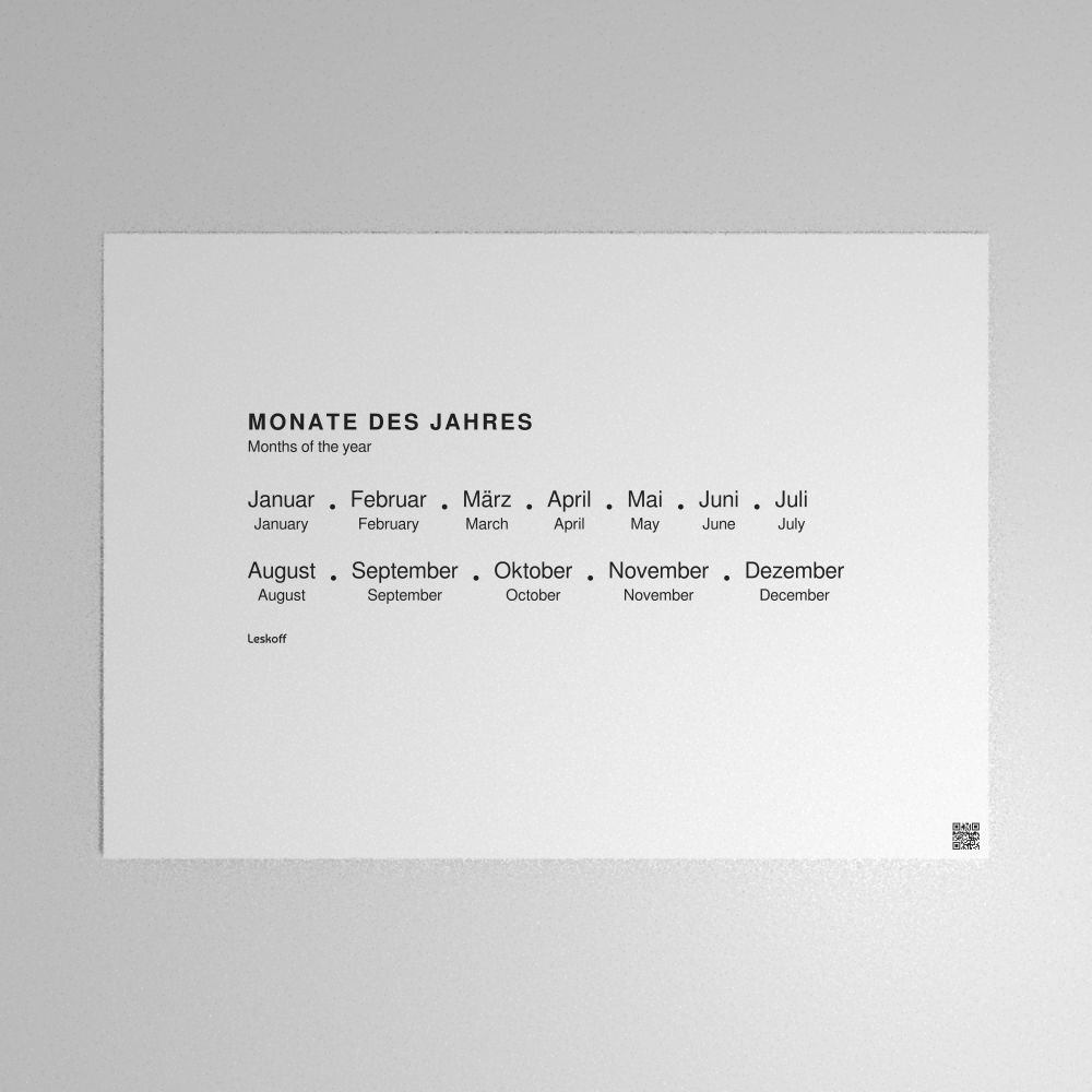 Leskoff Months of the Year Poster image 1 of 2
