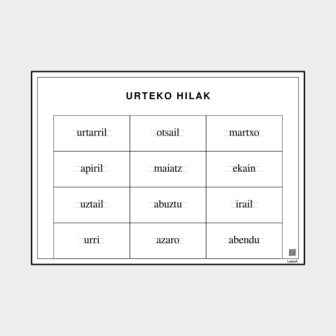 Leskoff Months of the Year image 1 of 1