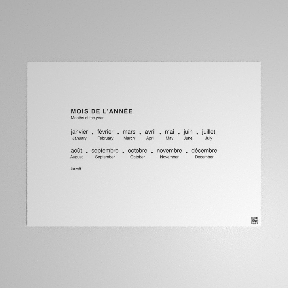 Leskoff Months of the Year Poster image 1 of 2