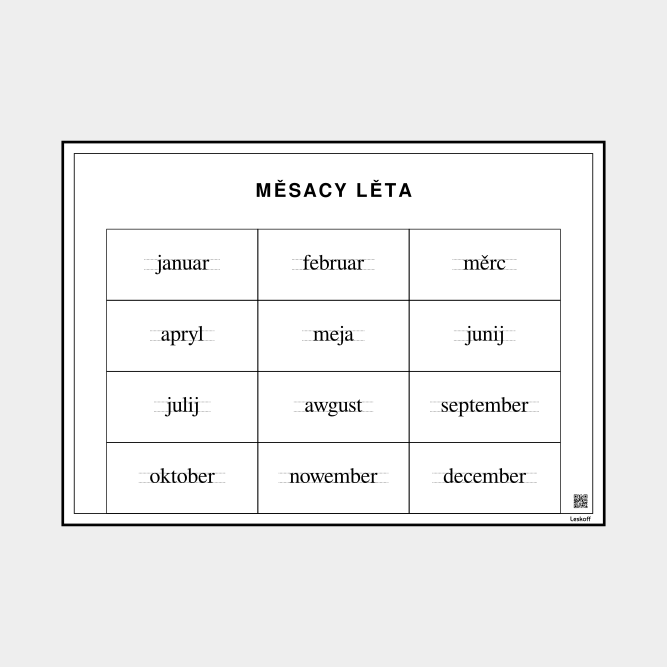 Leskoff Months of the Year image 1 of 1