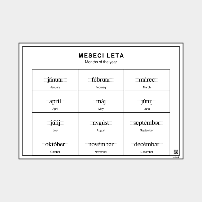 Leskoff Months of the Year image 1 of 1