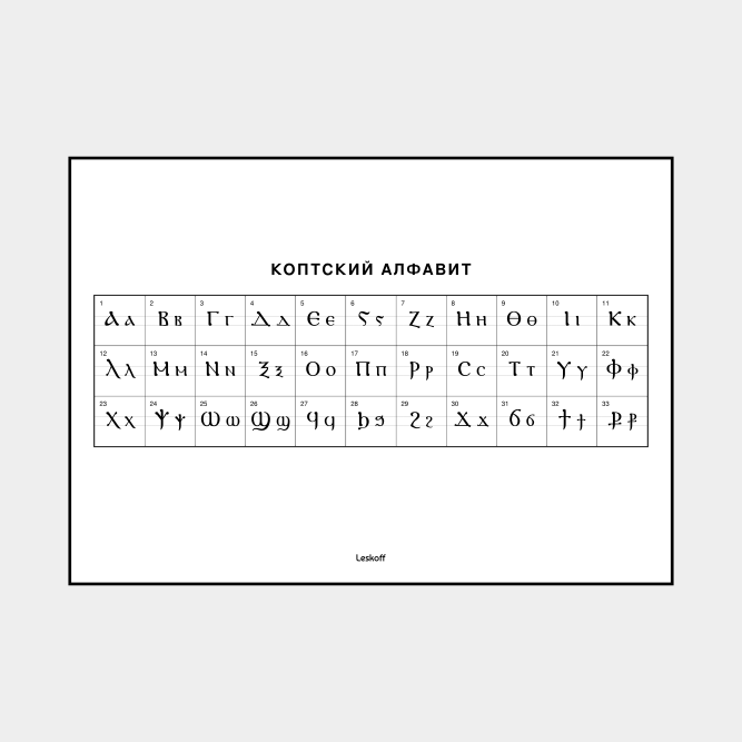 Leskoff Coptic Alphabet image 1 of 2