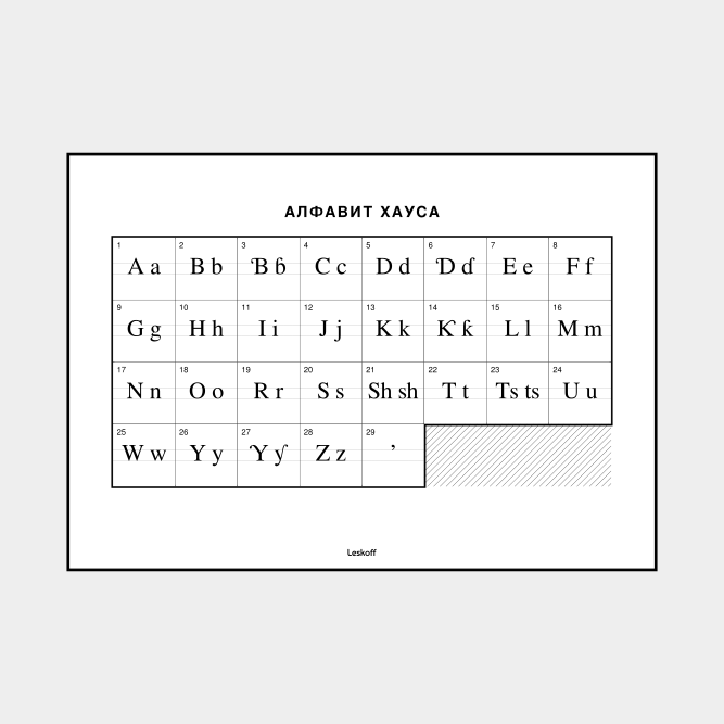 Leskoff Hausa Alphabet image 1 of 2