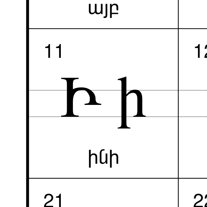 Leskoff Armenian Alphabet image 2 of 2