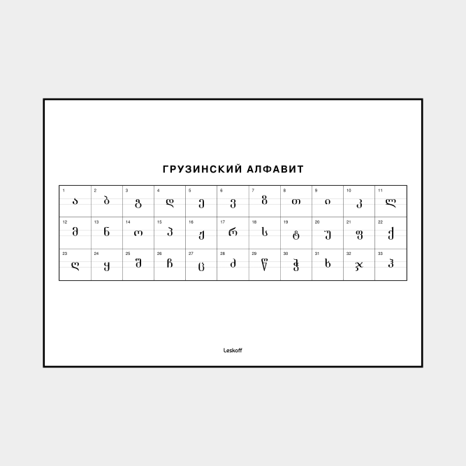 Leskoff Georgian Alphabet image 1 of 2