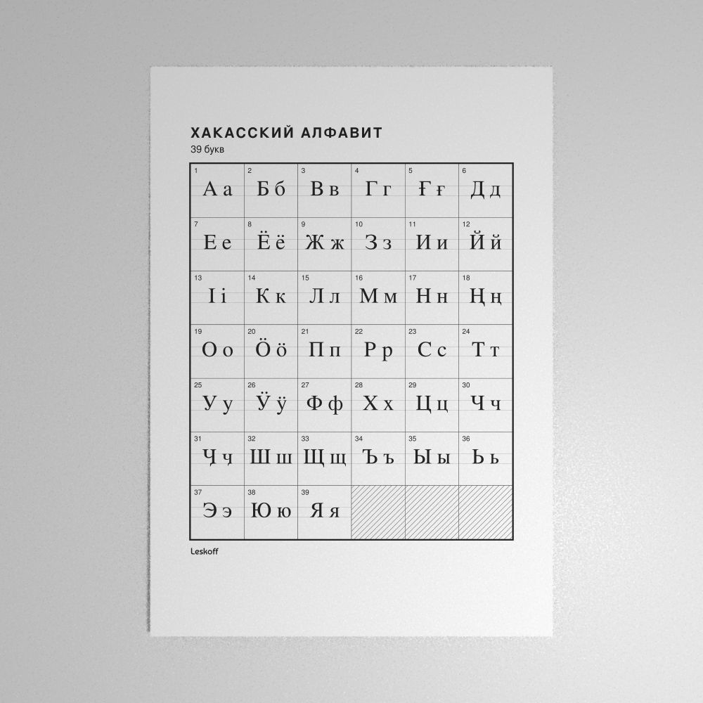 Leskoff Khakas Alphabet Poster image 1 of 2