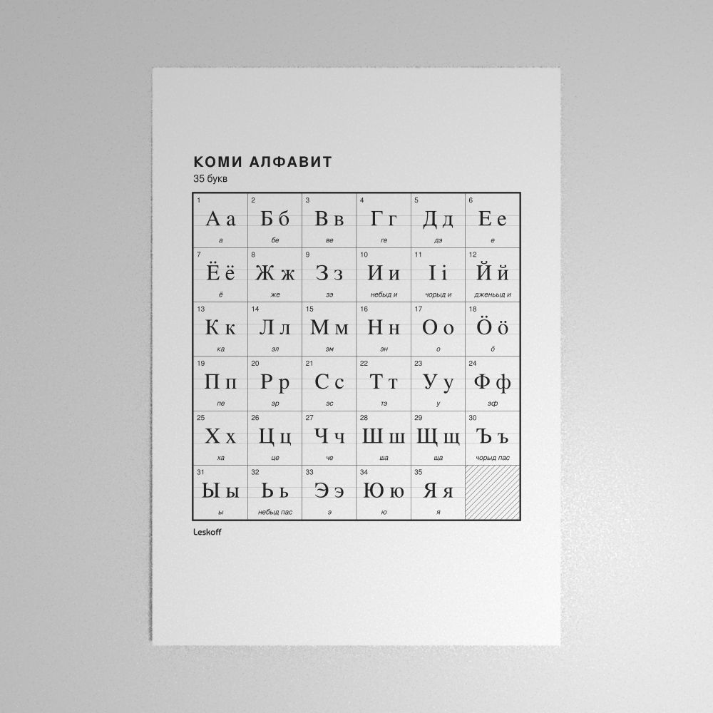 Leskoff Komi Alphabet Poster image 1 of 2