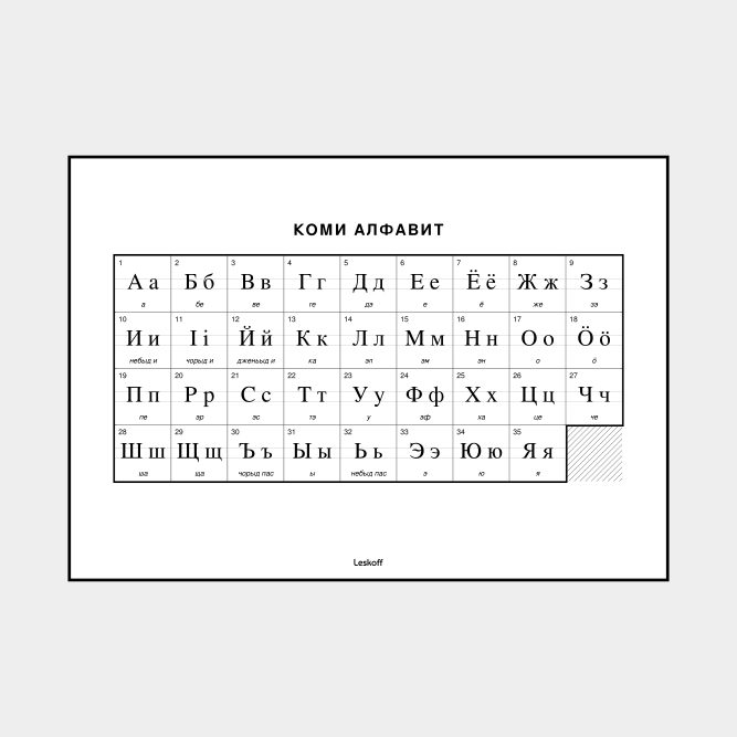 Leskoff Komi Alphabet image 1 of 2