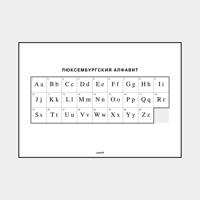 Leskoff Luxembourgish Alphabet image 1 of 2
