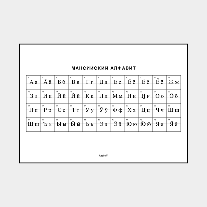 Leskoff Mansi Alphabet image 1 of 2