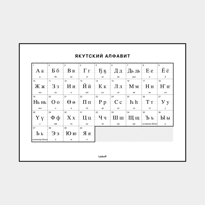 Leskoff Yakut Alphabet image 1 of 2