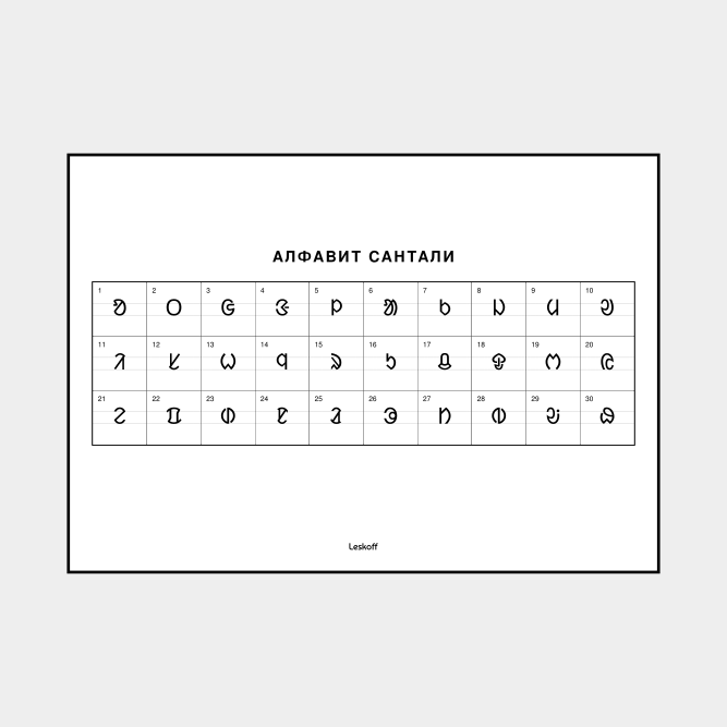 Leskoff Santali Alphabet image 1 of 2
