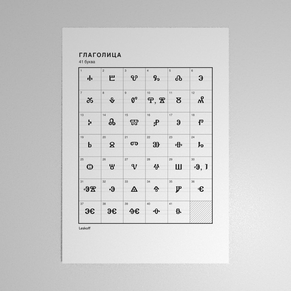 Leskoff Glagolitic Alphabet Poster image 1 of 2
