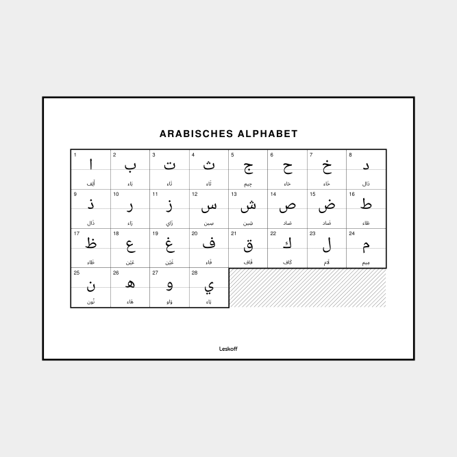 Leskoff Arabic Alphabet image 1 of 2