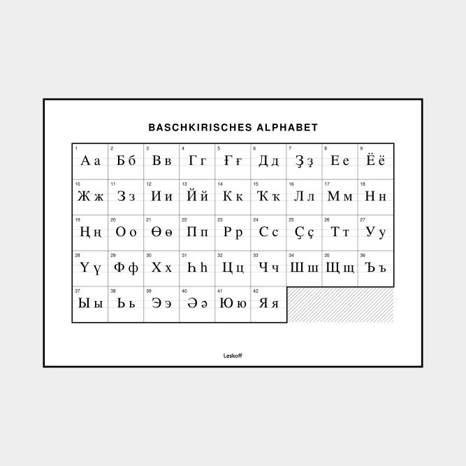 Leskoff Bashkir Alphabet image 1 of 2