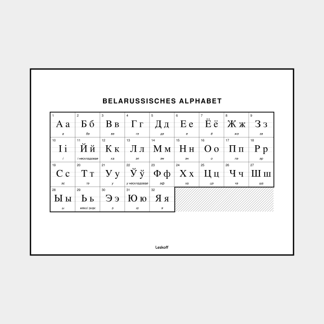Leskoff Belarusian Alphabet image 1 of 2