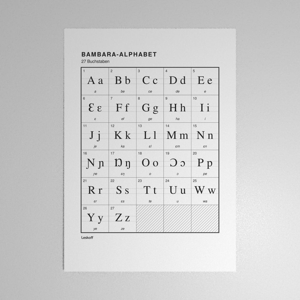 Leskoff Bambara Alphabet Poster image 1 of 2