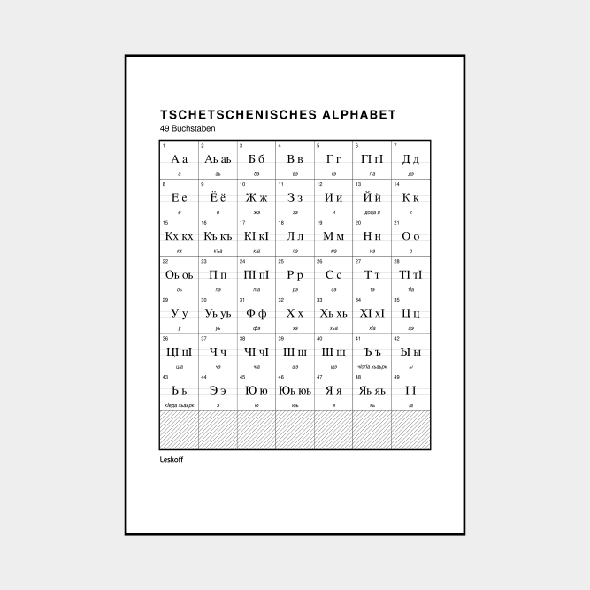 Leskoff Chechen Alphabet image 1 of 2